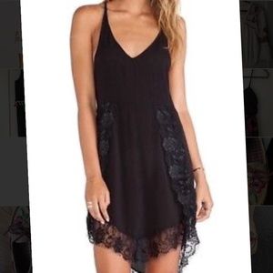 NWT FREE PEOPLE ASYMMETRICAL LACE SLIP DRESS